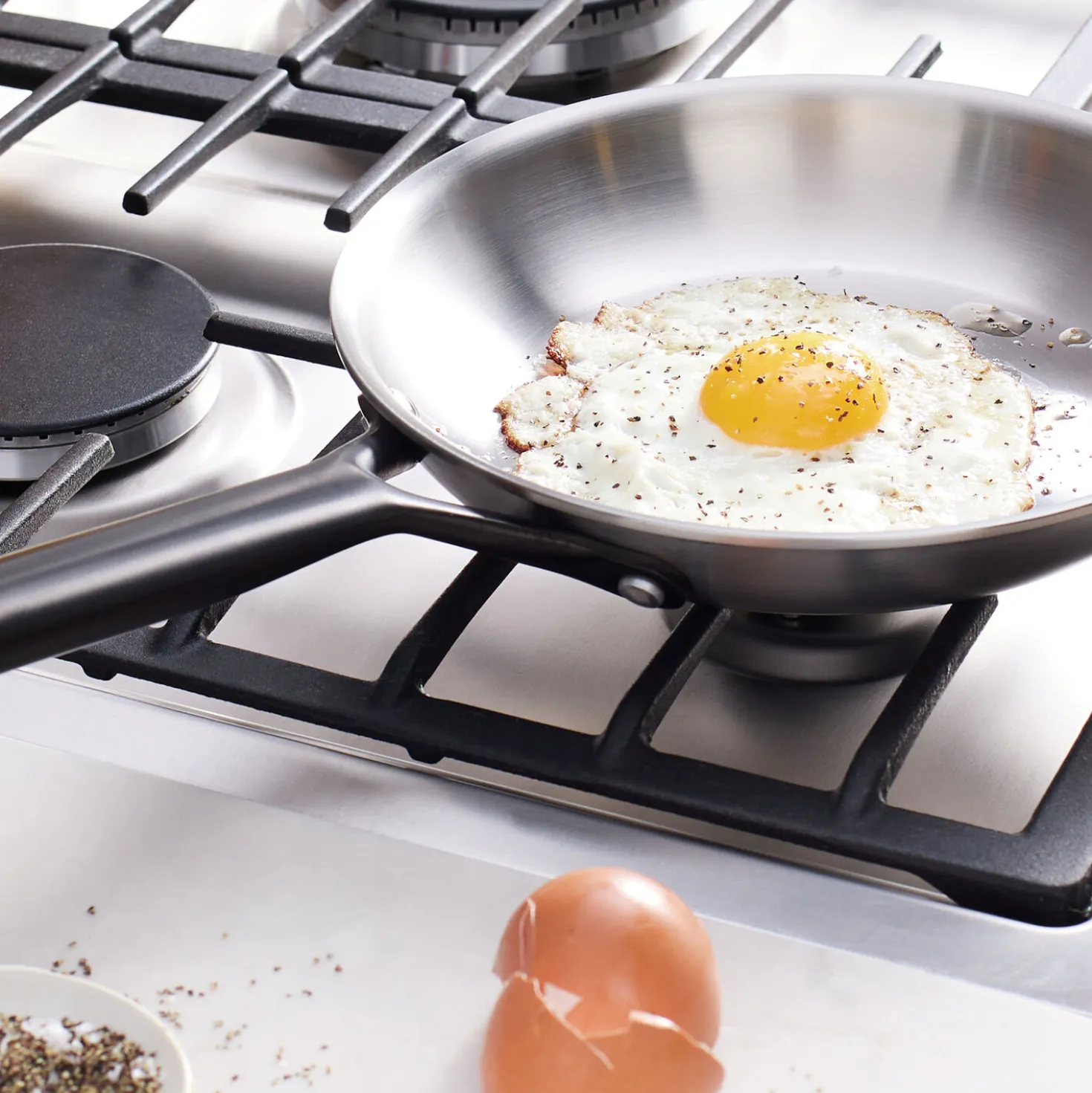 8-inch, Stainless Steel, Frying Pan