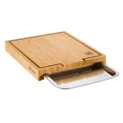 15.5-inch x 12-inch Cutting Board With Tray, Bamboo
