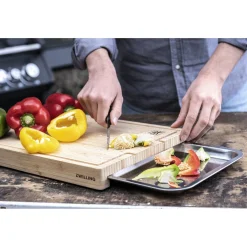 15.5-inch x 12-inch Cutting Board With Tray, Bamboo