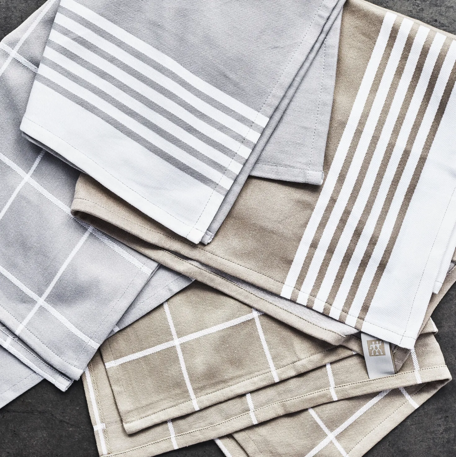 Kitchen Towels Set, Taupe
