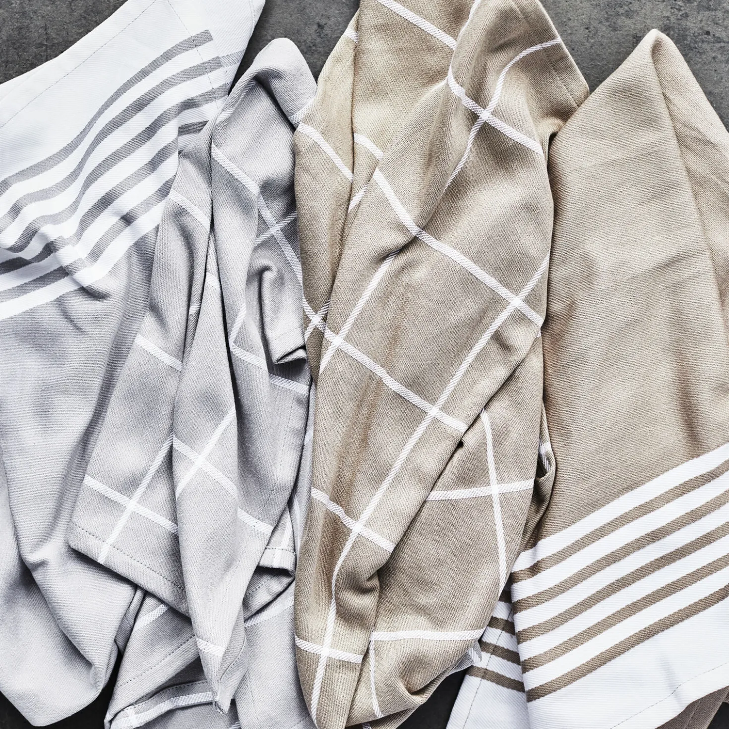 Kitchen Towels Set, Taupe