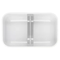 L, DINOS Vacuum Lunch Box, Plastic, White-grey
