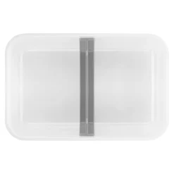 L Flat, Vacuum Lunch Box, Plastic, White-grey