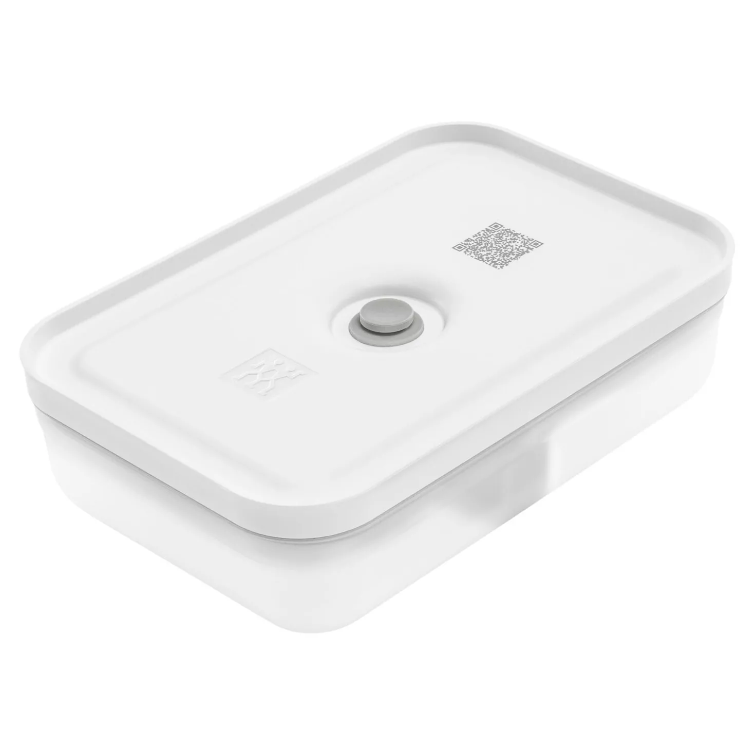 L Flat, Vacuum Lunch Box, Plastic, Semitransparent-grey