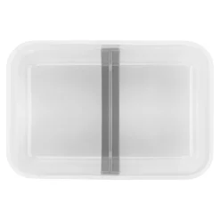 L Flat, Vacuum Lunch Box, Plastic, Semitransparent-grey