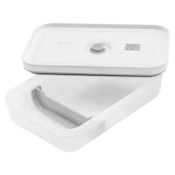 L Flat, Vacuum Lunch Box, Plastic, Semitransparent-grey