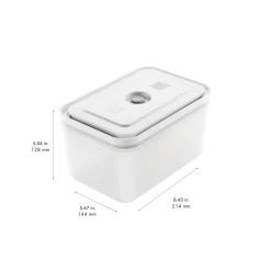 L, Vacuum Container, Plastic, Semitransparent-grey