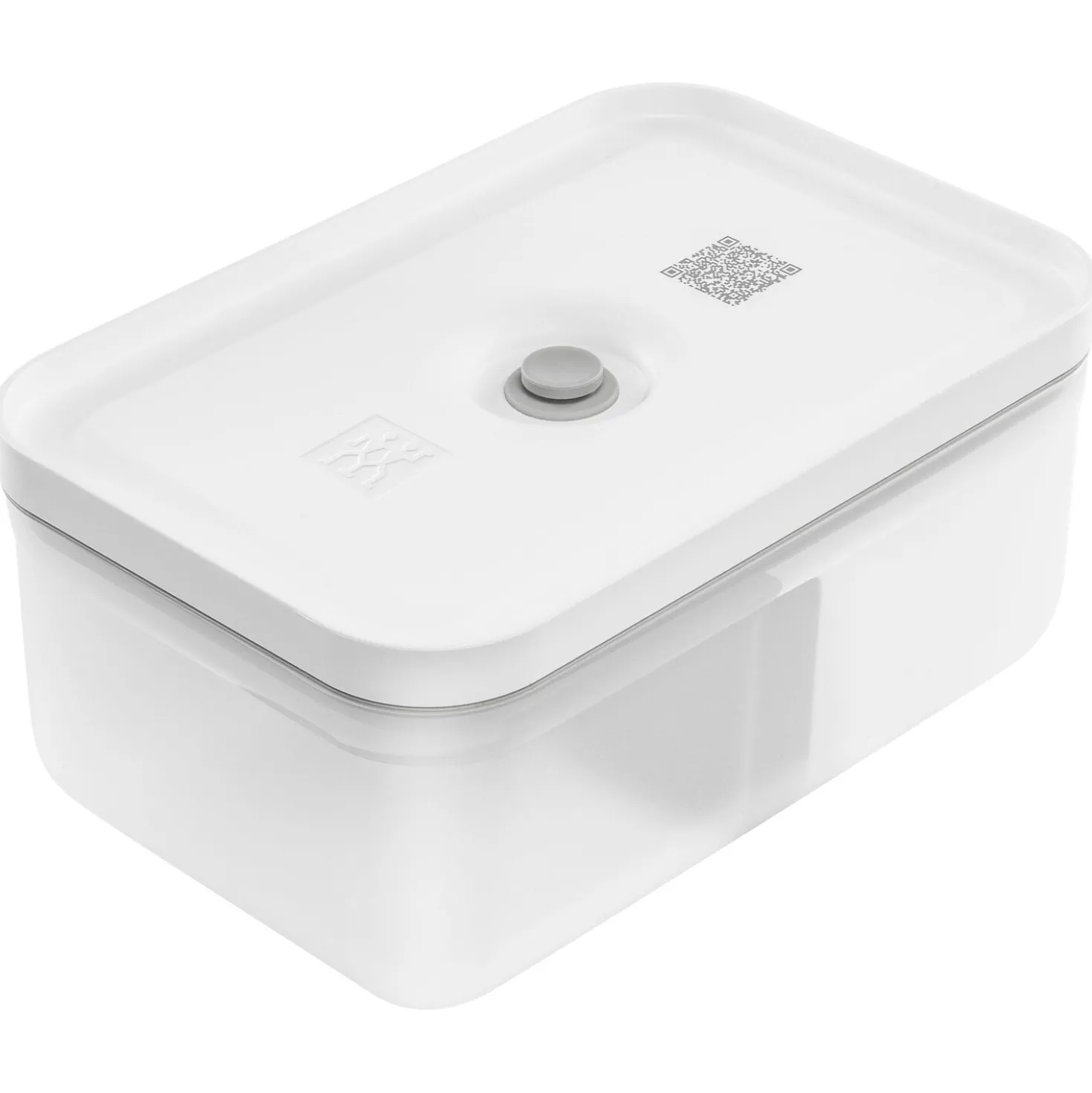L, Vacuum Lunch Box, Plastic, Semitransparent-grey