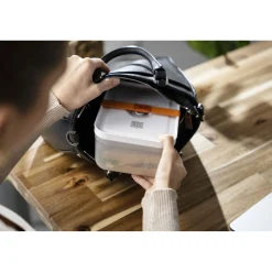 L, Vacuum Lunch Box, Plastic, Semitransparent-grey