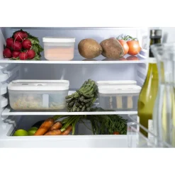 L, Vacuum Lunch Box, Plastic, Semitransparent-grey