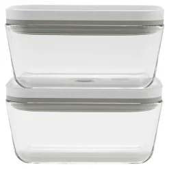 M / 2-pc, Medium Vacuum Container, Glass, Grey