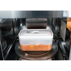 M, Vacuum Container, Plastic, Semitransparent-grey