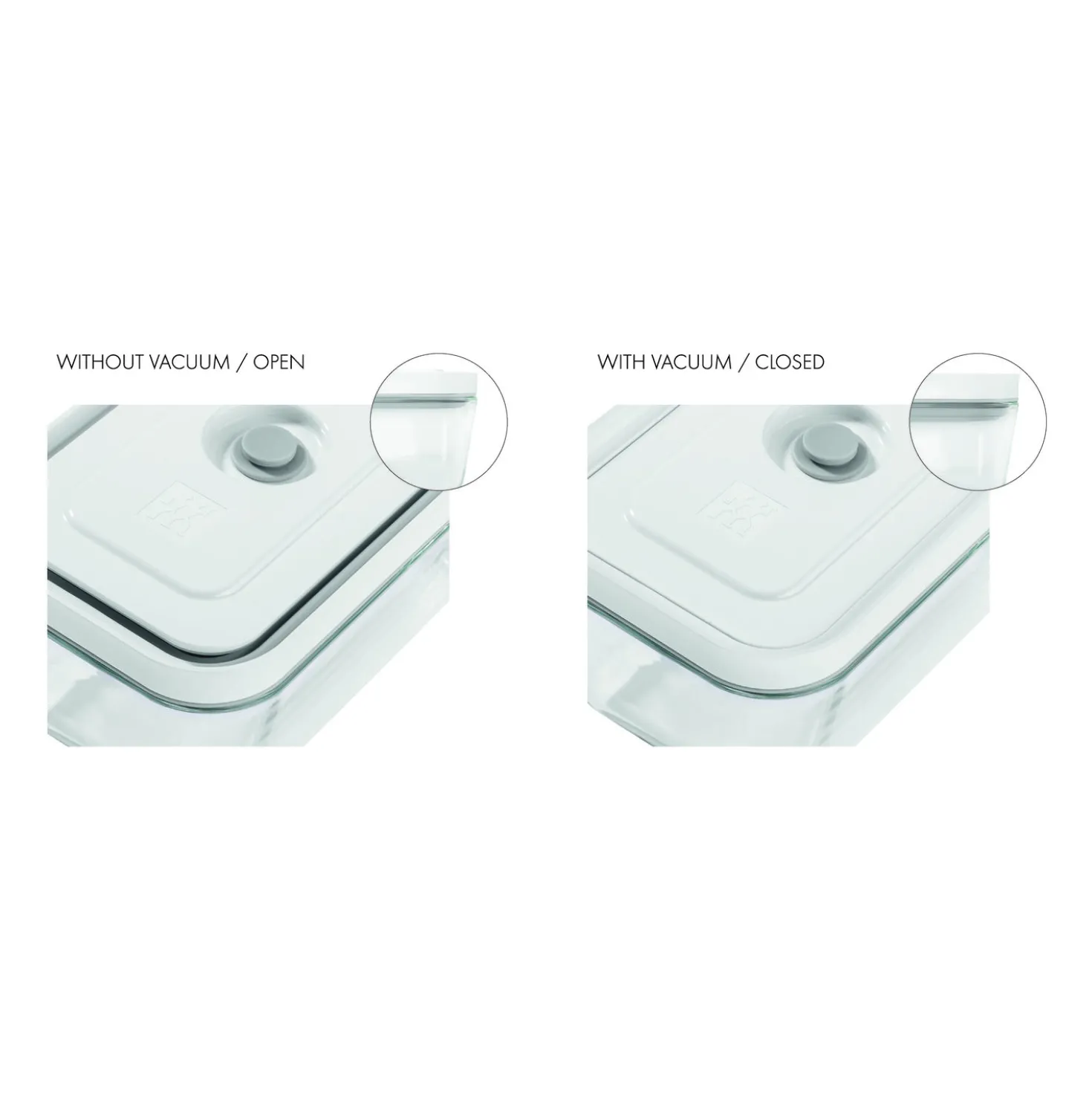 M, Vacuum Container, Plastic, Semitransparent-grey