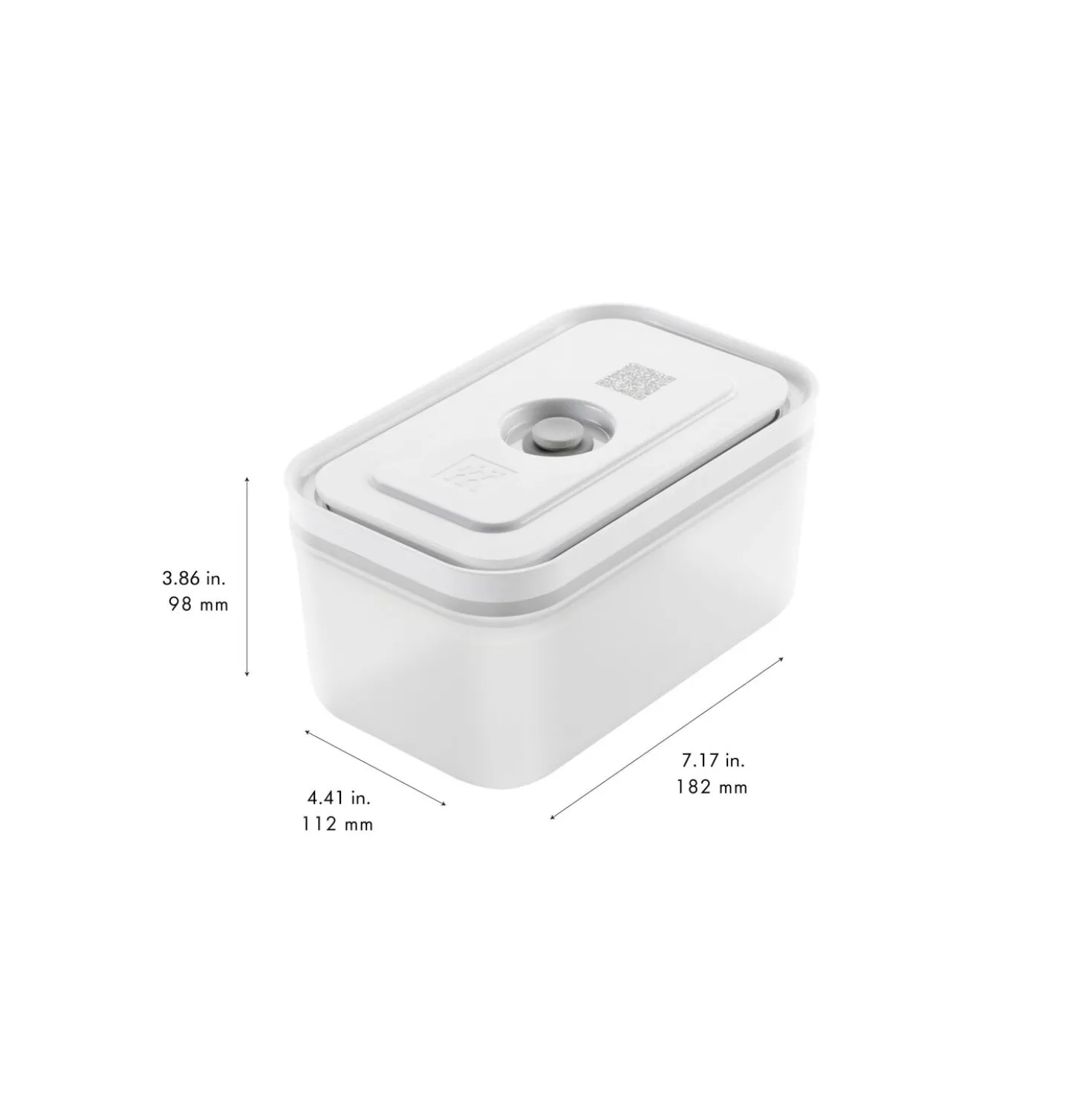 M, Vacuum Container, Plastic, Semitransparent-grey