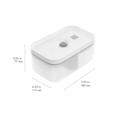 M, Vacuum Lunch Box, Plastic, Semitransparent-grey