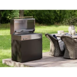 Natural gas grill, black matte