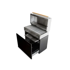 Natural gas grill, black matte