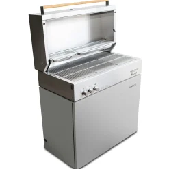 Natural gas grill, light grey
