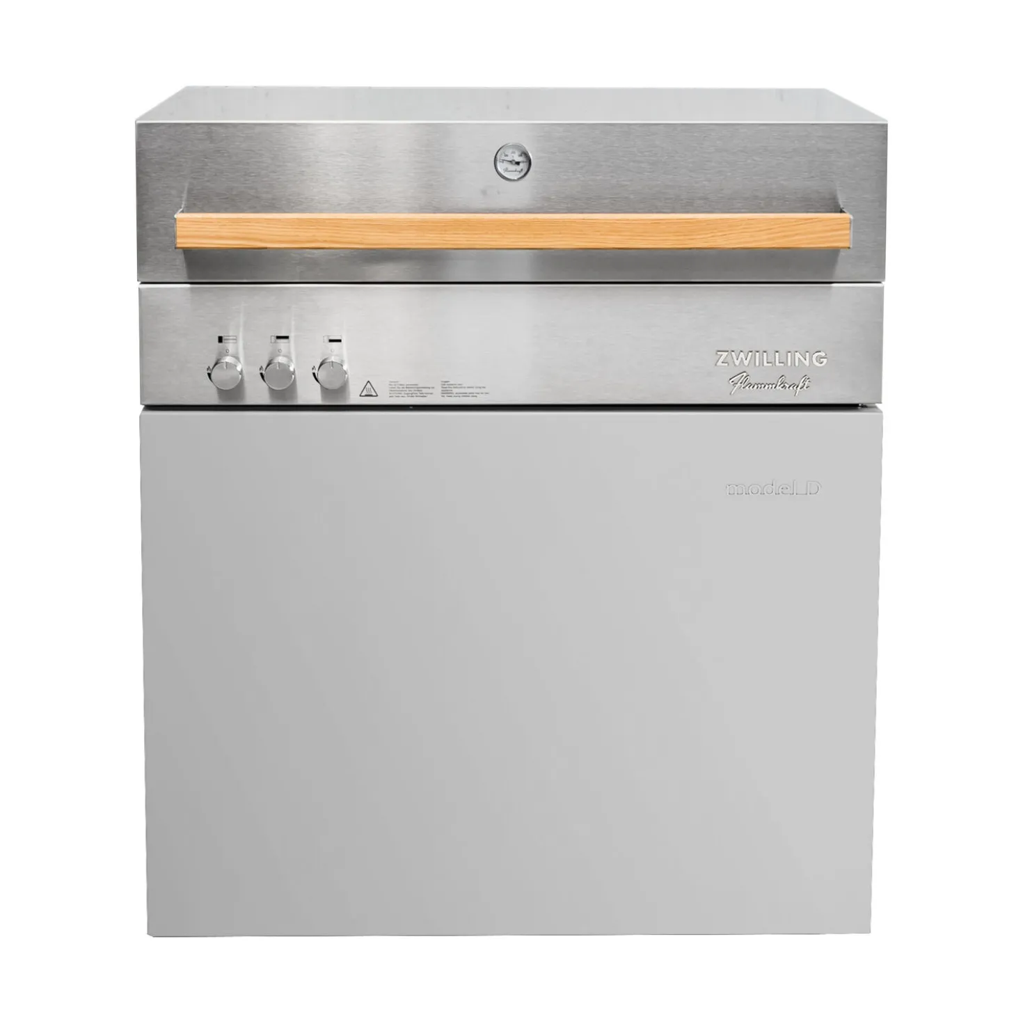 Natural gas grill, light grey