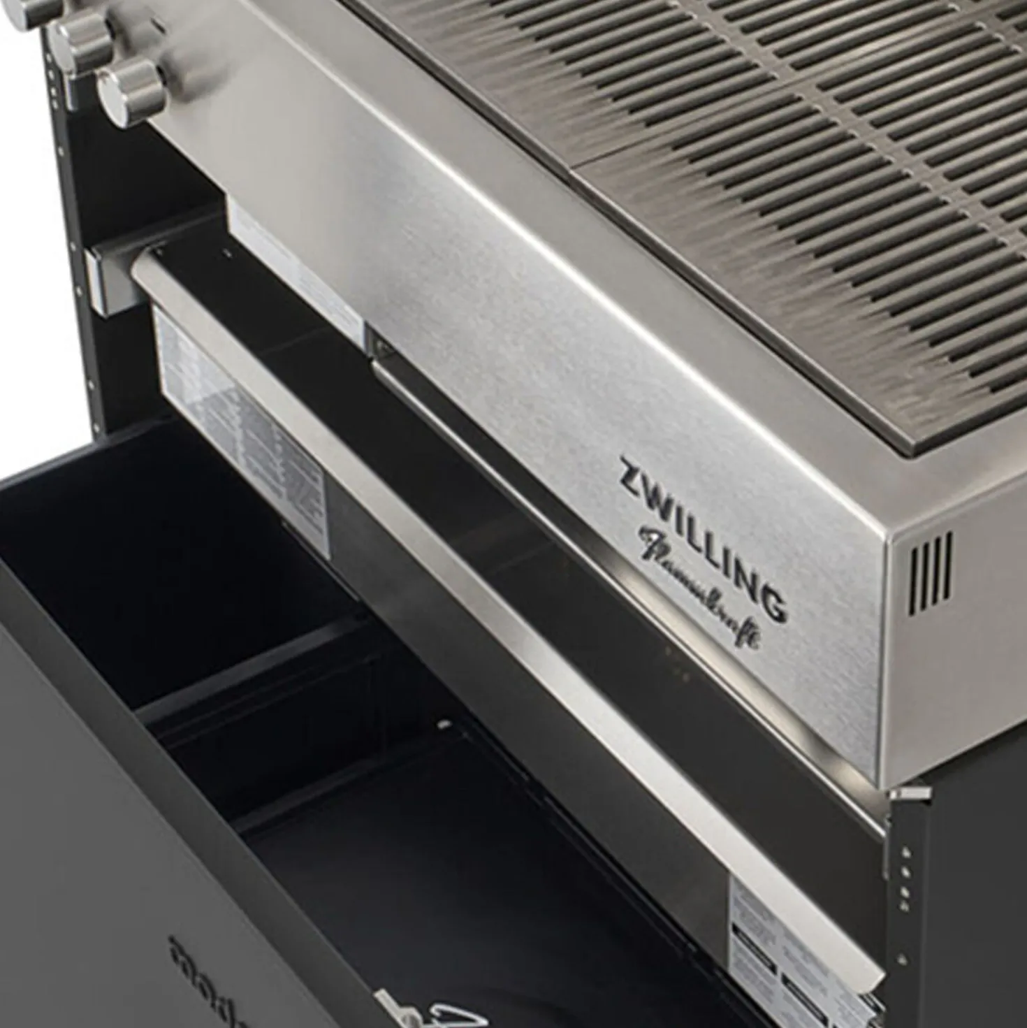 Natural gas grill, light grey