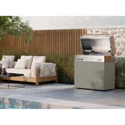 Natural gas grill, taupe