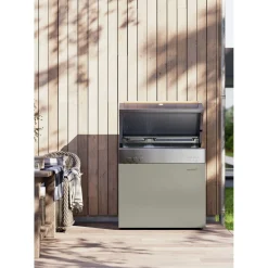 Natural gas grill, taupe