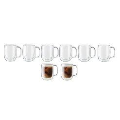 12-oz-/-8-pc Coffee Glass Mug Set