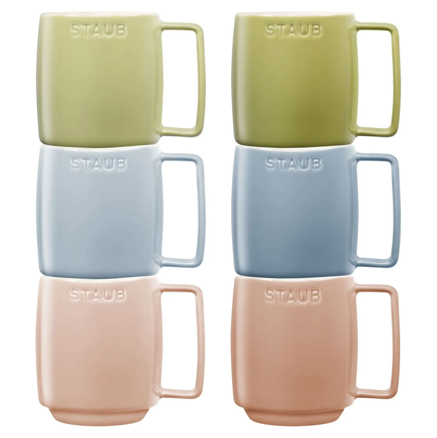 11.8-oz-/-6-pc Macaron Coffee/Tea Mugs
