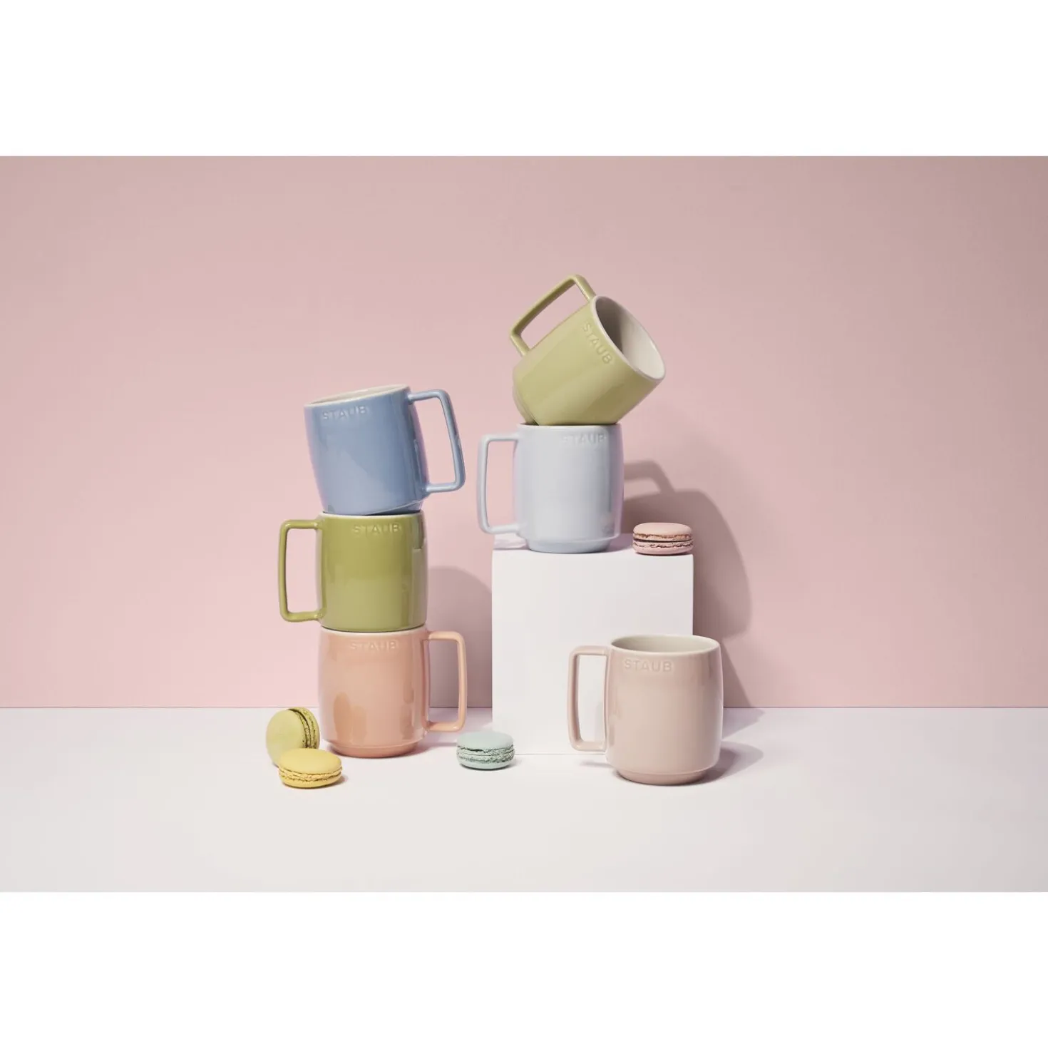 11.8-oz-/-6-pc Macaron Coffee/Tea Mugs