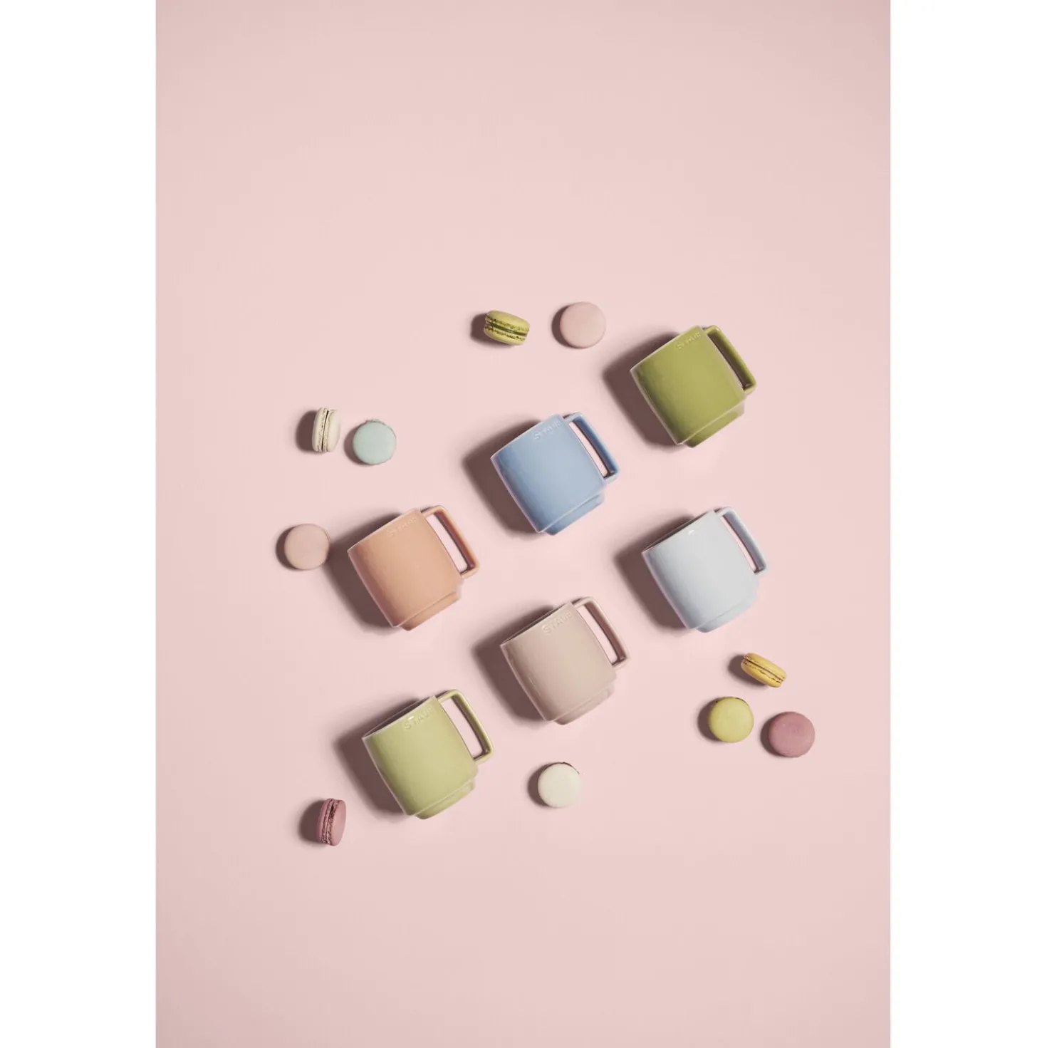 11.8-oz-/-6-pc Macaron Coffee/Tea Mugs