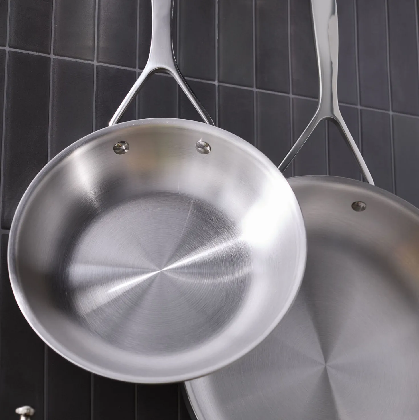 2-pc, 18/10 Stainless Steel, Frying Pan Set
