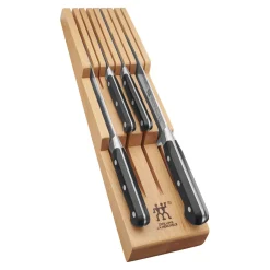 7-pc, Block Set with Beechwood In-Drawer Knife Tray, natural