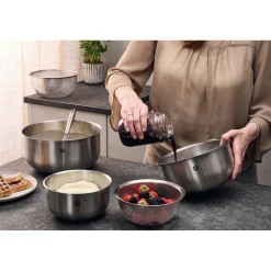 3-pc, Bowl set, silver