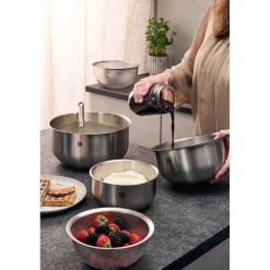 3-pc, Bowl set, silver