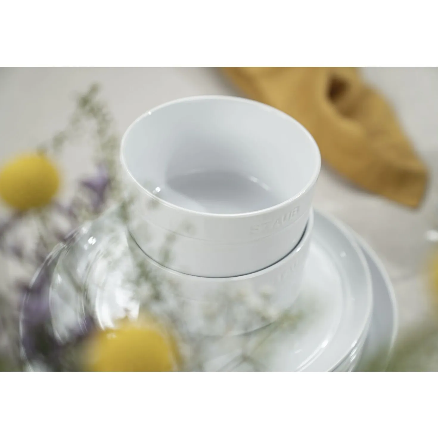 4-pc, Cereal Bowl Set, white