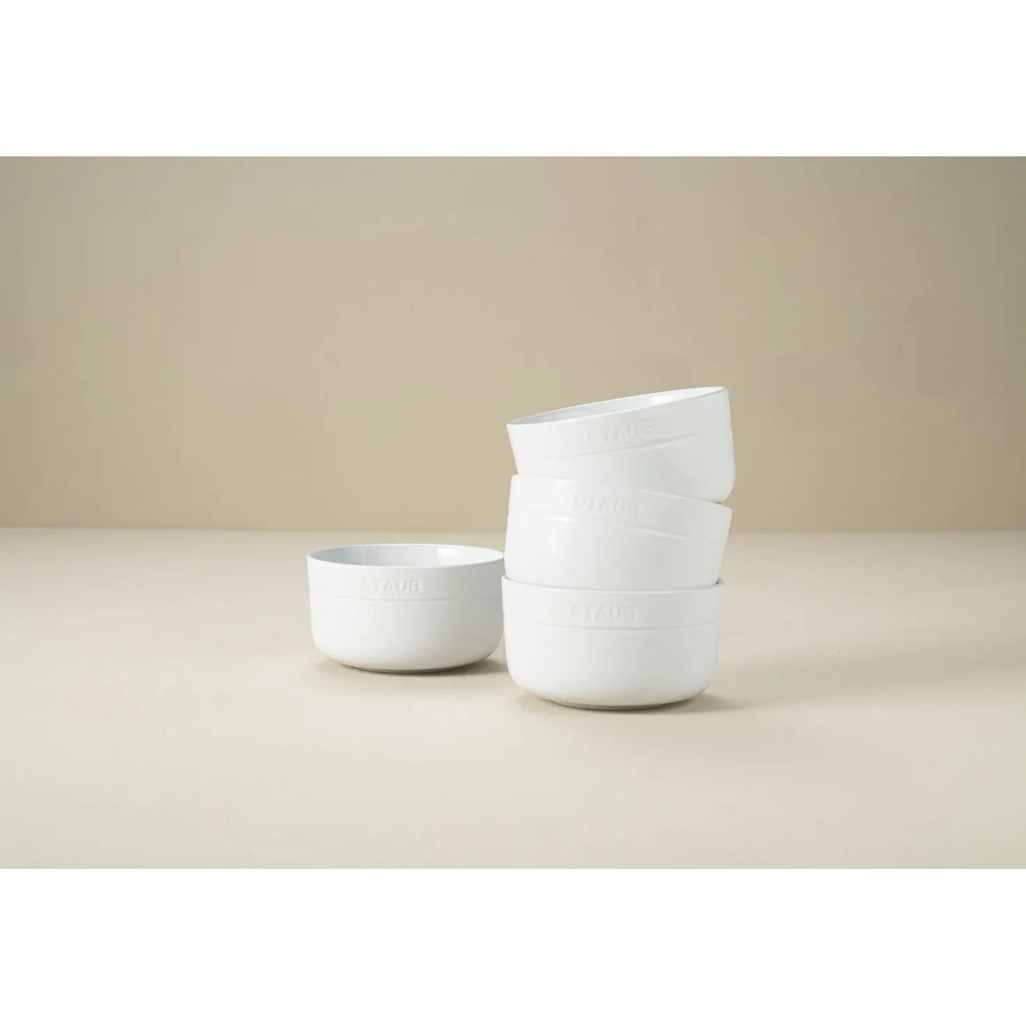4-pc, Cereal Bowl Set, white
