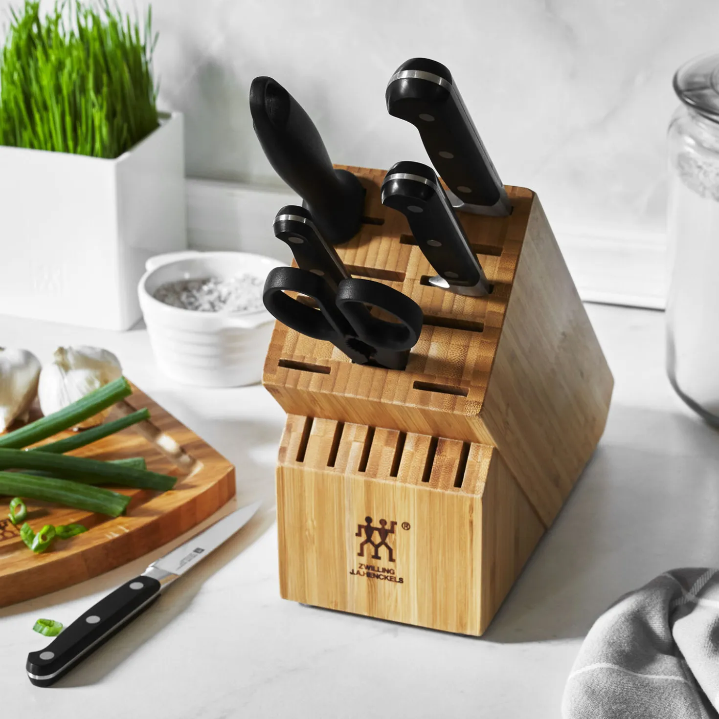 7-pc, Knife Block Set, bamboo