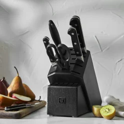 7-pc, Knife block set, black matte