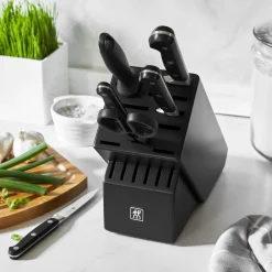 7-pc, Knife block set, black matte