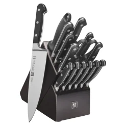 16-pc, Knife block set, black matte