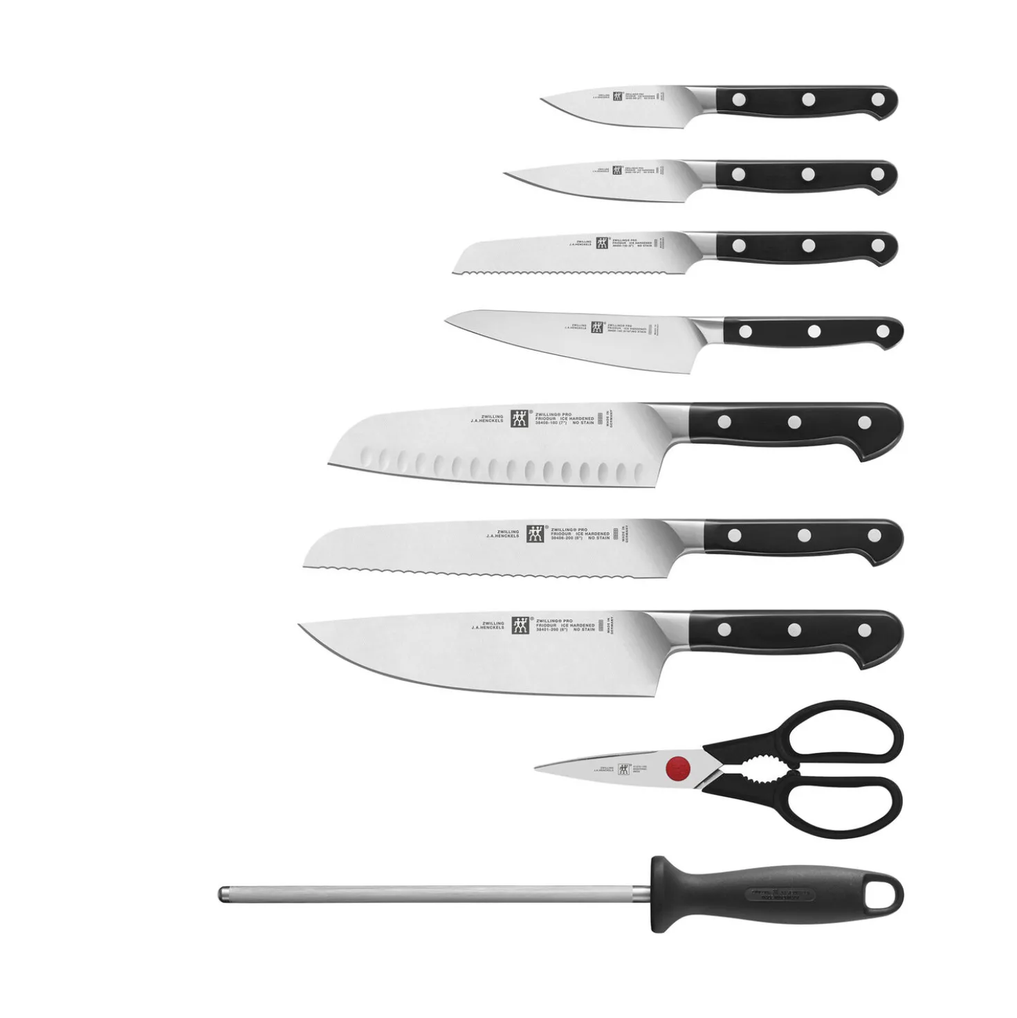 16-pc, Knife block set, black matte