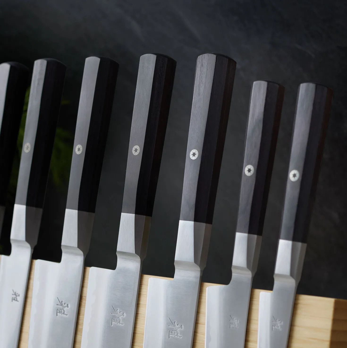 10-pc, Knife block set, brown