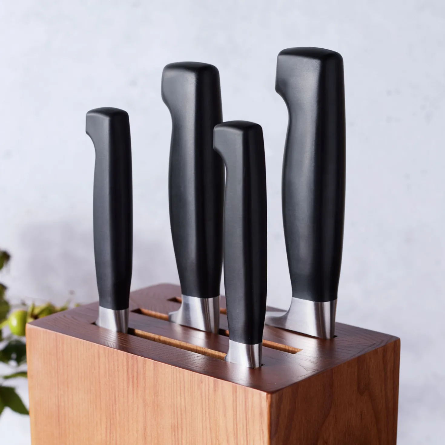 7-pc, Knife block set, brown