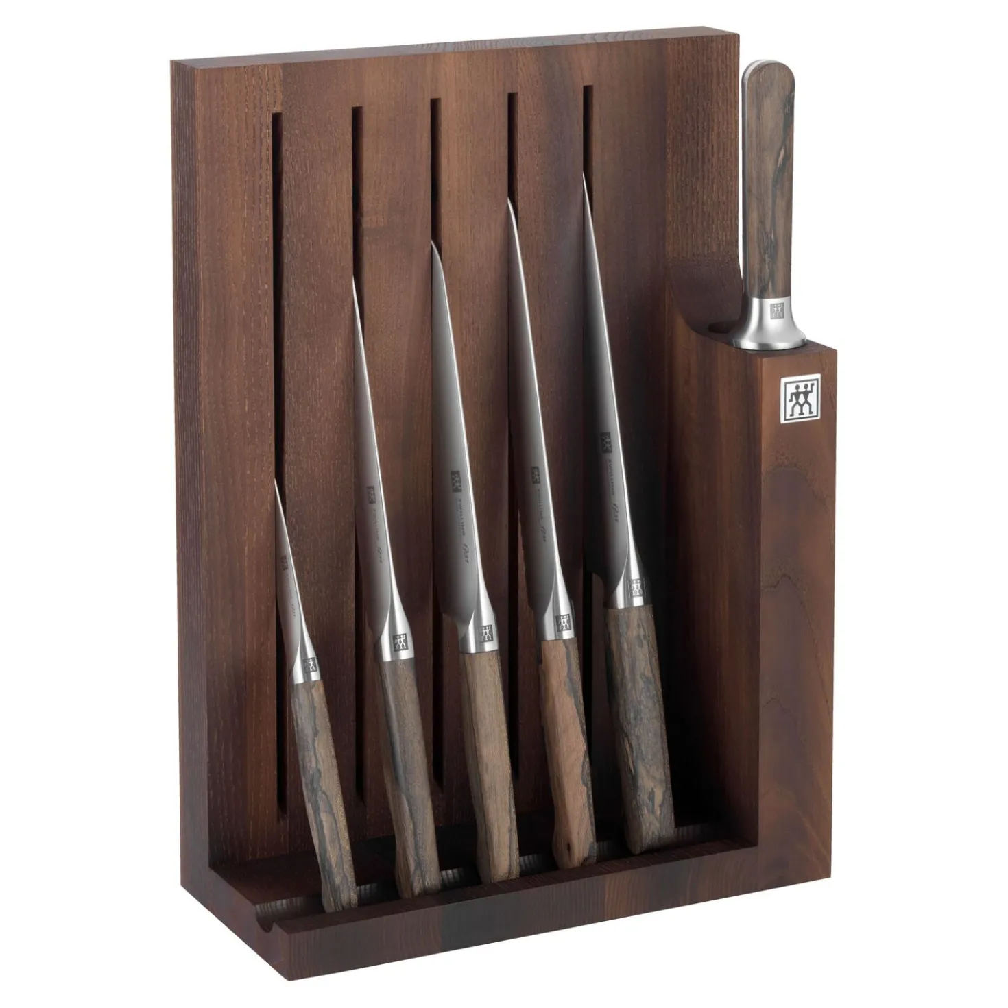 7-pc, Knife block set, brown