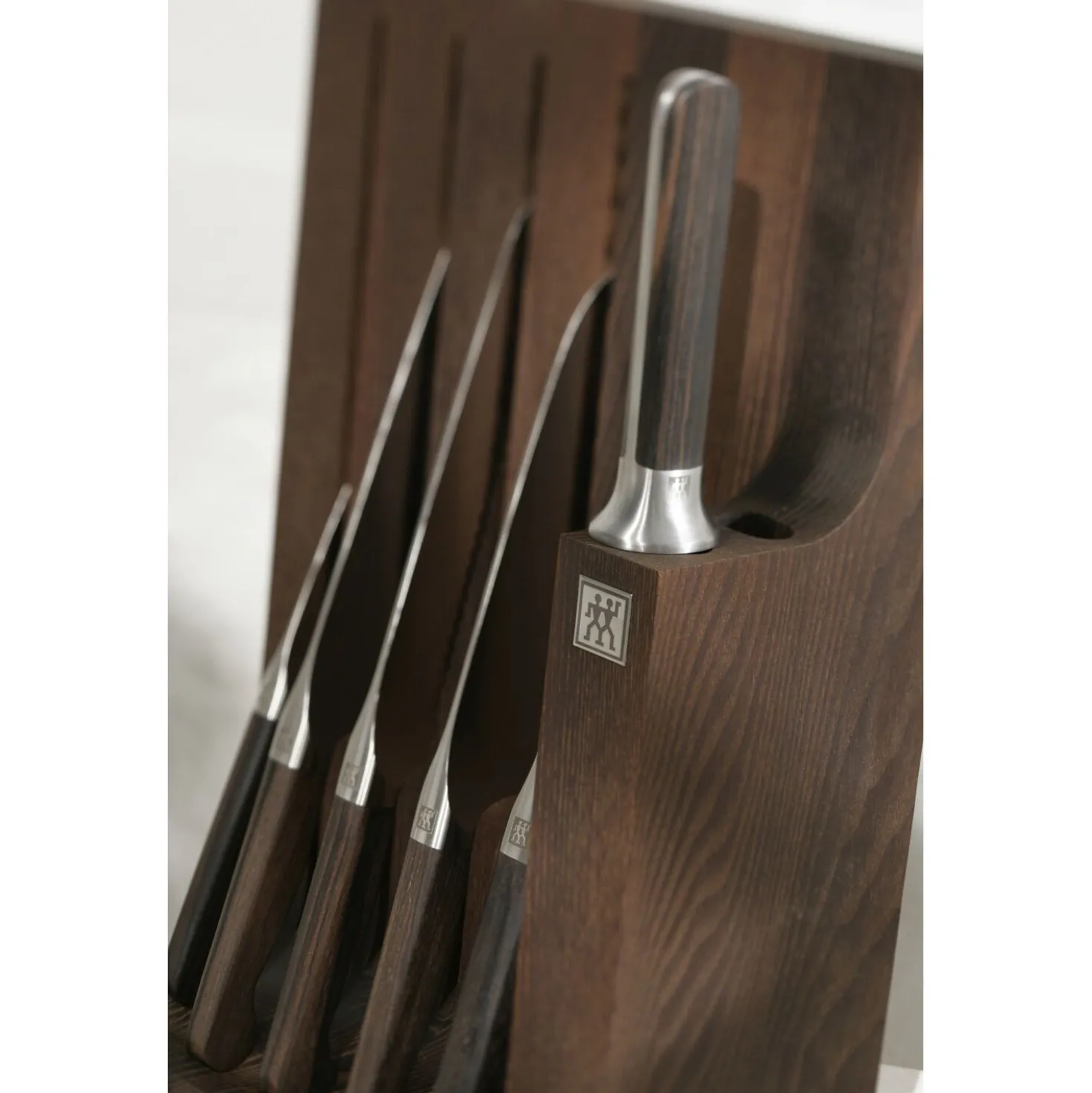 7-pc, Knife block set, brown