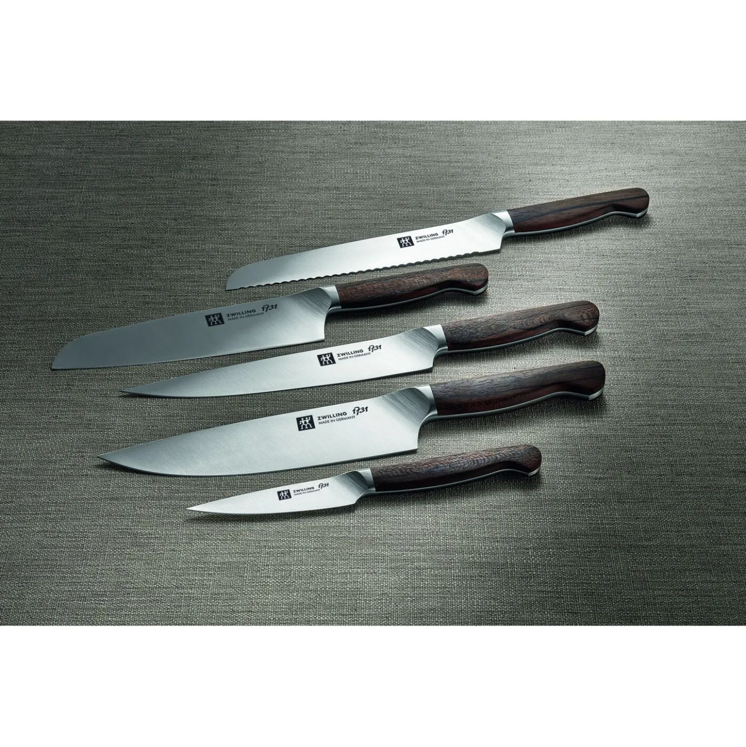 7-pc, Knife block set, brown