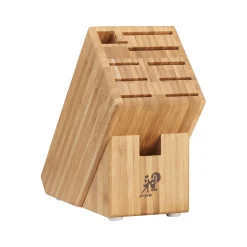 7-pc, Knife block set, brown