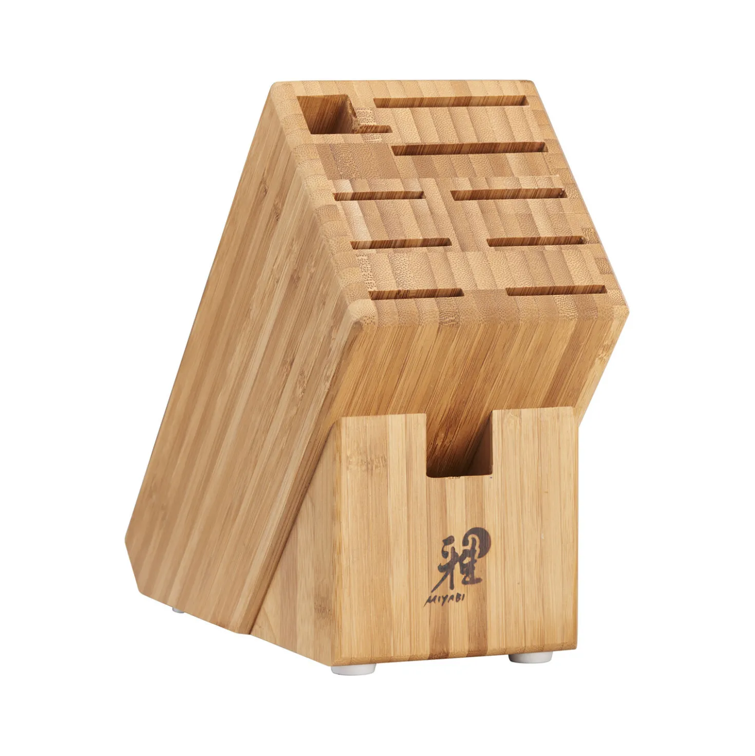 7-pc, Knife block set, brown