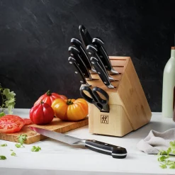10-pc, Knife block set, natural
