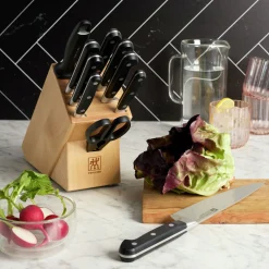 10-pc, Knife block set, natural